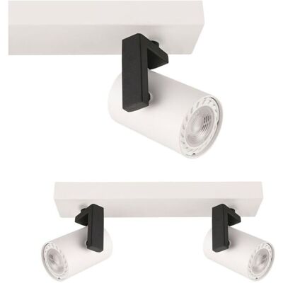 Italux - Mola Foco De Techo Doble Moderno De 2 Luces, Gu10 Italux - Mola Foco De Techo Doble Moderno De 2 Luces, Gu10