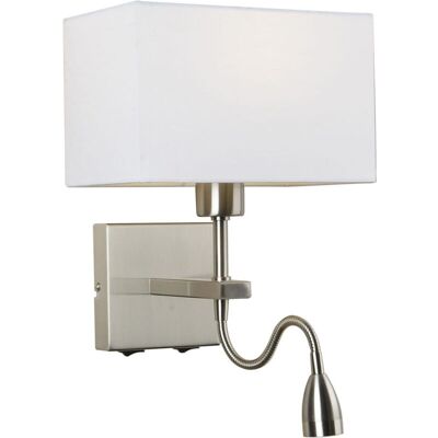 Norte - Lámpara De Noche Led Moderna, Níquel, Blanco Cálido 3000k 350lm - Italux Norte - Lámpara De Noche Led Moderna, Níquel, Blanco Cálido 3000k 350lm - Italux