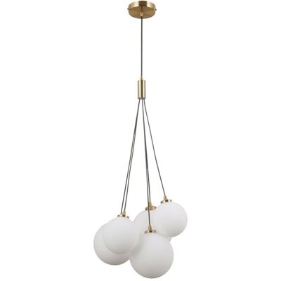 Italux - Perlos Lámpara De Techo Colgante Clásica De 5 Luces, Led G9 Italux - Perlos Lámpara De Techo Colgante Clásica De 5 Luces, Led G9