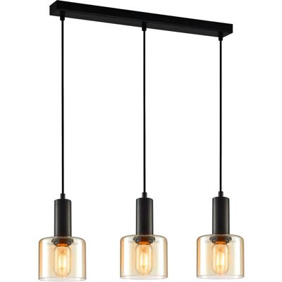 Santia Lámpara De Techo Colgante Moderna Con Barra De 3 Luces, E27 - Italux Santia Lámpara De Techo Colgante Moderna Con Barra De 3 Luces, E27 - Italux