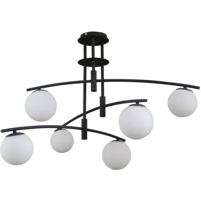 Italux - Senai Moderna Lámpara De Techo De Globo De 6 Luces, G9 Italux - Senai Moderna Lámpara De Techo De Globo De 6 Luces, G9