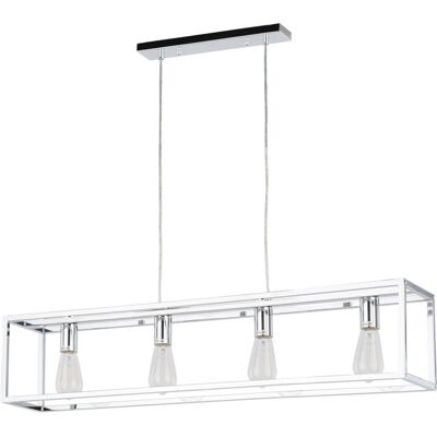 Sigalo Lámpara De Techo Colgante De Barra De 4 Luces, Industrial, Retro, E27 - Italux Sigalo Lámpara De Techo Colgante De Barra De 4 Luces, Industrial, Retro, E27 - Italux