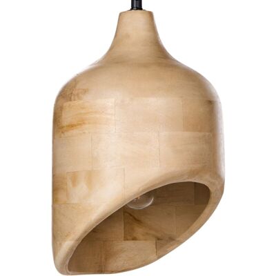 BELIANI Lámpara Colgante Boho Moderna Forma Redonda Madera De Mango Marrón Claro Gandaki BELIANI Lámpara Colgante Boho Moderna Forma Redonda Madera De Mango Marrón Claro Gandaki