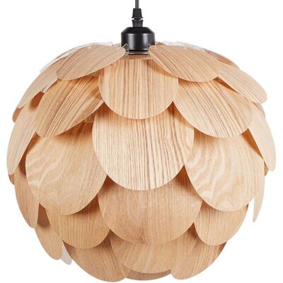 BELIANI Lámpara Colgante Contemporánea Forma De Piña De Bambú Natural Claro Bampur BELIANI Lámpara Colgante Contemporánea Forma De Piña De Bambú Natural Claro Bampur