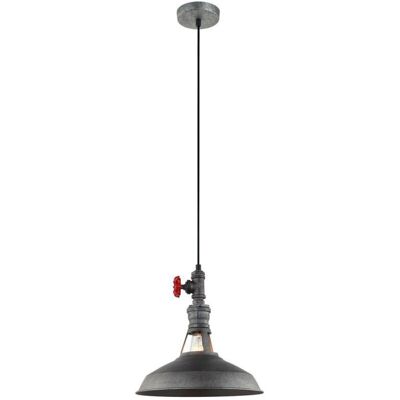 Italux Garibaldo - Lámpara Colgante Industrial y Retro Gris - 1 Luz - E27 Italux Garibaldo - Lámpara Colgante Industrial y Retro Gris - 1 Luz - E27