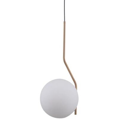 Italux Carimi - Lámpara colgante moderna de latón miel con pantalla blanca - Lámpara colgante Italux Carimi - Lámpara colgante moderna de latón miel con pantalla blanca - Lámpara colgante