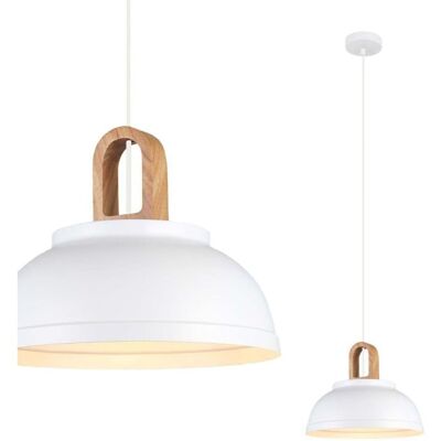 Danito - Lámpara Colgante Moderna Blanca 1 Luz, E27 - Italux Danito - Lámpara Colgante Moderna Blanca 1 Luz, E27 - Italux