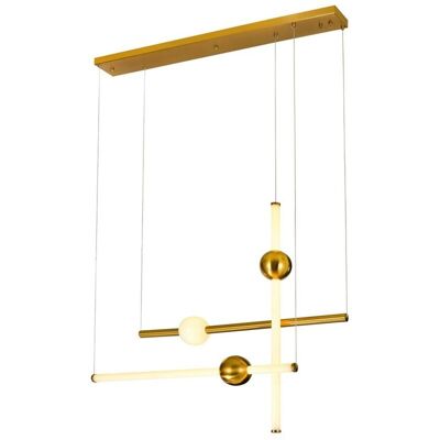 Halling - Lámpara Colgante Led Moderna De Cobre, Blanco Cálido 3000k - Italux Halling - Lámpara Colgante Led Moderna De Cobre, Blanco Cálido 3000k - Italux