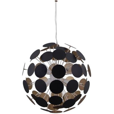 Mailone - Lámpara Colgante Moderna Blanca, Dorada 6 Luces Con Pantalla Blanca Y Dorada Satinada, E14 - Italux Mailone - Lámpara Colgante Moderna Blanca, Dorada 6 Luces Con Pantalla Blanca Y Dorada Satinada, E14 - Italux