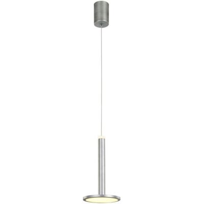 Oliver - Lámpara Colgante Led Moderna, Níquel Satinado, Blanco Cálido 3000k 415lm - Italux Oliver - Lámpara Colgante Led Moderna, Níquel Satinado, Blanco Cálido 3000k 415lm - Italux