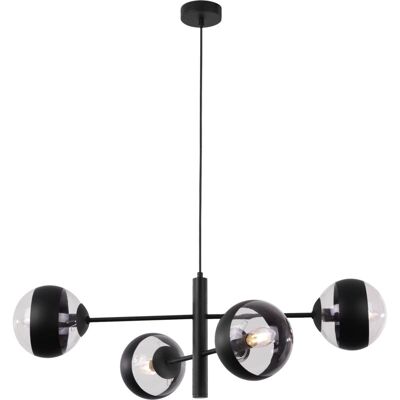OEM Lámpara Colgante Toledo Negra 4 Pantallas Planas Negras E14 OEM Lámpara Colgante Toledo Negra 4 Pantallas Planas Negras E14