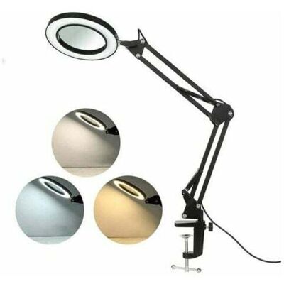 OEM Lámpara De Lupa Led Con Abrazadera, Lupa Con Luz De 8 Dioptrías, Lámpara De Lupa Con Iluminación De 3 Colores, Brazo Giratorio, Luz Regulable Para Lectura, Mesa O Taller OEM Lámpara De Lupa Led Con Abrazadera, Lupa Con Luz De 8 Dioptrías, Lámpara De Lupa Con Iluminación De 3 Colores, Brazo Giratorio, Luz Regulable Para Lectura, Mesa O Taller