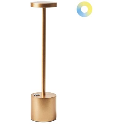 BELIANI Lámpara De Mesa Moderna De Hierro Y Aluminio Para Interior Y Exterior Dorado Lizandro BELIANI Lámpara De Mesa Moderna De Hierro Y Aluminio Para Interior Y Exterior Dorado Lizandro