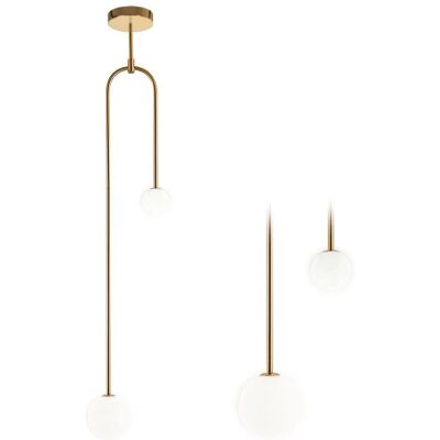 Lámpara colgante Toolight Oro - G9, 2 Puntos, 135cm - Lámpara suspendida Lámpara colgante Toolight Oro - G9, 2 Puntos, 135cm - Lámpara suspendida
