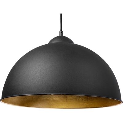 BELIANI Lámpara Colgante De 1 Luz Medio Globo De Metal Negro Estilo Industrial Cetina BELIANI Lámpara Colgante De 1 Luz Medio Globo De Metal Negro Estilo Industrial Cetina