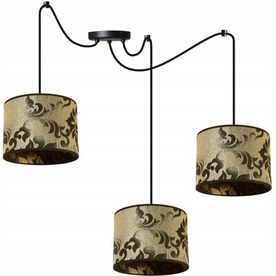 OEM Lámpara De Techo Colgante, Pantalla Con Estampado De Araña, Dorada OEM Lámpara De Techo Colgante, Pantalla Con Estampado De Araña, Dorada