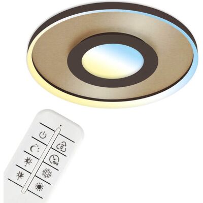 Briloner Brilo - Lámpara De Techo Led Cct, Ø 49,5 Cm, 25 W, 3000 Lm, Marrón Dorado Briloner Brilo - Lámpara De Techo Led Cct, Ø 49,5 Cm, 25 W, 3000 Lm, Marrón Dorado