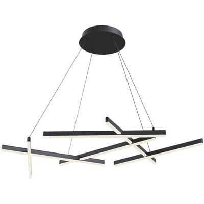 MAYTONI Line Lámpara Colgante De Techo Led Integrada Negra MAYTONI Line Lámpara Colgante De Techo Led Integrada Negra