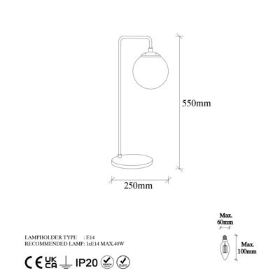 GREENICE Lámpara De Mesa, Lámpara De Noche, Lámpara De Salón. Lamp E 14 Max 40 W GREENICE Lámpara De Mesa, Lámpara De Noche, Lámpara De Salón. Lamp E 14 Max 40 W