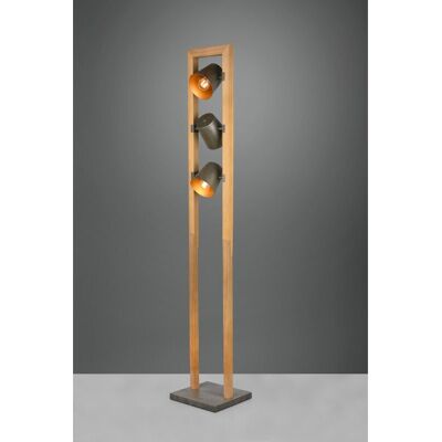 Lámpara De Pie De Madera Vintage 3 Lámpara De Pie De Metal Níquel Ajustable Cone Bell Trio Lighting Lámpara De Pie De Madera Vintage 3 Lámpara De Pie De Metal Níquel Ajustable Cone Bell Trio Lighting