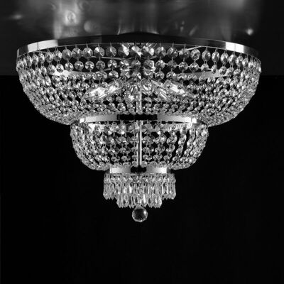 Bonetti Illumina - Lámpara de techo con cristal y ocho luces Bonetti Illumina - Lámpara de techo con cristal y ocho luces