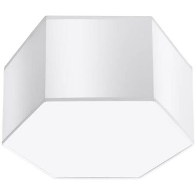 Lámpara de Techo Hexagonal Sollux Lighting Sunde - LED, Blanco/Negro Lámpara de Techo Hexagonal Sollux Lighting Sunde - LED, Blanco/Negro