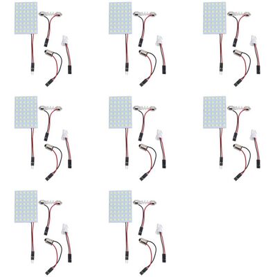 OEM Adecuado Para 8 Paneles De Luz Interior De Techo Led Smd 1210 Blancos De 48 Led Con Lámparas T10 Ba9s De Doble Punto. OEM Adecuado Para 8 Paneles De Luz Interior De Techo Led Smd 1210 Blancos De 48 Led Con Lámparas T10 Ba9s De Doble Punto.