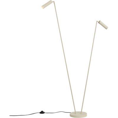 Qazqa Lámpara De Pie Moderna Beige 2 Luces Gu10 35mm - Thomas Qazqa Lámpara De Pie Moderna Beige 2 Luces Gu10 35mm - Thomas