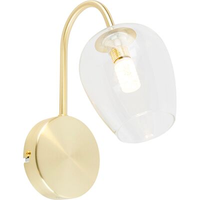 QAZQA Lámpara de pared Wi-Fi dorada con cristal - G9 - Estilo clásico QAZQA Lámpara de pared Wi-Fi dorada con cristal - G9 - Estilo clásico