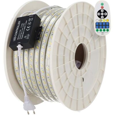 GREENICE Tira Flexible Led 12w/m 220vac 120leds/m Smd5730 Ip65 Cct (tonalidad Variable) 50 Metros GREENICE Tira Flexible Led 12w/m 220vac 120leds/m Smd5730 Ip65 Cct (tonalidad Variable) 50 Metros