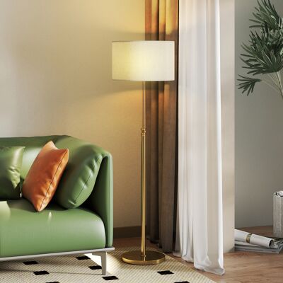 JHY DESIGN Lámpara De Pie Con Mando A Distancia Y Brillo Regulable (3000k-6000k), Pantalla De Tela, Color Dorado. JHY DESIGN Lámpara De Pie Con Mando A Distancia Y Brillo Regulable (3000k-6000k), Pantalla De Tela, Color Dorado.