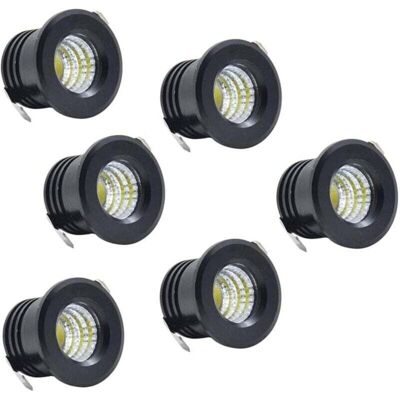 OEM Juego De 6 Mini Focos Led Empotrables Para Techo, Color Negro, Mini Focos Led Para Iluminación De Techos Con Armarios, 3 W, Luz Blanca Cálida -crezuo OEM Juego De 6 Mini Focos Led Empotrables Para Techo, Color Negro, Mini Focos Led Para Iluminación De Techos Con Armarios, 3 W, Luz Blanca Cálida -crezuo