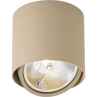 Qazqa Moderne Plafondspot Taupe Gu10 Ar111 Kantelbaar - Impact Qazqa Moderne Plafondspot Taupe Gu10 Ar111 Kantelbaar - Impact