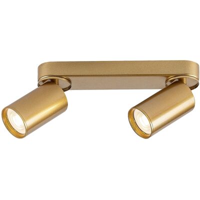 Lámpara De Techo Con Tira Dorada, Focos Móviles Para Salón Y Dormitorio, 2xgu10 5w, Mirina Rabalux Lámpara De Techo Con Tira Dorada, Focos Móviles Para Salón Y Dormitorio, 2xgu10 5w, Mirina Rabalux