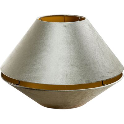 Pantalla doble de terciopelo Qazqa - Redonda 50cm - Interior dorado - Para lámparas colgantes y de pie Pantalla doble de terciopelo Qazqa - Redonda 50cm - Interior dorado - Para lámparas colgantes y de pie