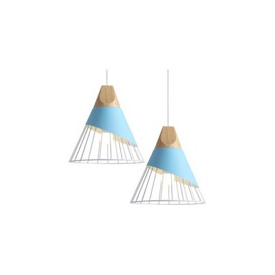 OEM Lámpara Colgante De Madera De Estilo Nórdico Moderno Y Minimalista, Araña De Hierro Vintage Creativa, Casquillo E27, Altura Regulable, Ideal Para Dormitorio, Restaurante O Cafetería (azul) - Crezuo OEM Lámpara Colgante De Madera De Estilo Nórdico Moderno Y Minimalista, Araña De Hierro Vintage Creativa, Casquillo E27, Altura Regulable, Ideal Para Dormitorio, Restaurante O Cafetería (azul) - Crezuo