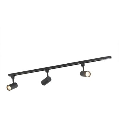 Moderno Sistema De Riel Inteligente Negro Con 3 Gu10 Wifi Monofásico - Jeana Acero Alargada Adecuado Para Led Max. 3 X 5 Watt - Qazqa Moderno Sistema De Riel Inteligente Negro Con 3 Gu10 Wifi Monofásico - Jeana Acero Alargada Adecuado Para Led Max. 3 X 5 Watt - Qazqa