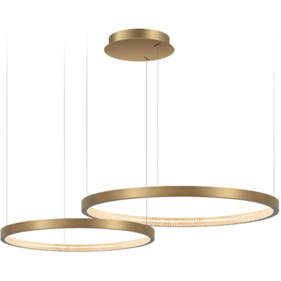 OEM Zing Ring Double 80 B - Lámpara De Araña Led 80 Cm, Dos Anillos, Latón Dorado OEM Zing Ring Double 80 B - Lámpara De Araña Led 80 Cm, Dos Anillos, Latón Dorado