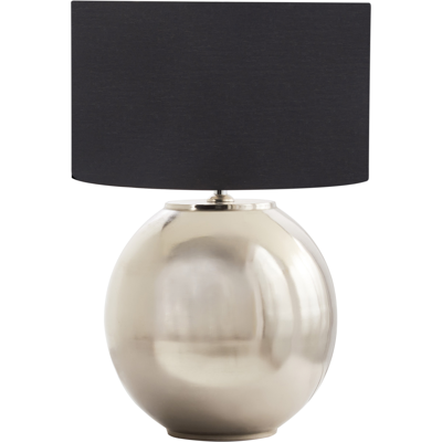 BELIANI Lámpara De Mesa Moderna Pantalla De Lino De Algodón Una Luz Base De Hierro Plateada Sobramati BELIANI Lámpara De Mesa Moderna Pantalla De Lino De Algodón Una Luz Base De Hierro Plateada Sobramati