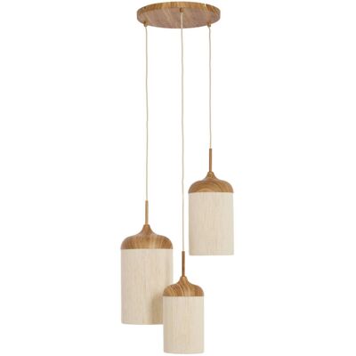 LIGHT & LIVING Lámpara Colgante - Natural - Danialo - Madera Metal - Gran LIGHT & LIVING Lámpara Colgante - Natural - Danialo - Madera Metal - Gran