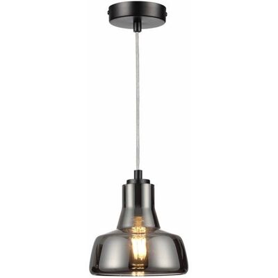Lámpara Colgante Industrial, Pantalla De Cristal Ahumado, Haga, 1xe27, 40w, Rea334701-02, Reality Lámpara Colgante Industrial, Pantalla De Cristal Ahumado, Haga, 1xe27, 40w, Rea334701-02, Reality