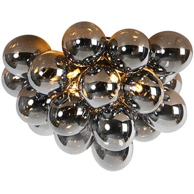 Lámpara de Techo Inteligente Negra con Cristal Ahumado - Uvas - Iluminación Interior Lámpara de Techo Inteligente Negra con Cristal Ahumado - Uvas - Iluminación Interior