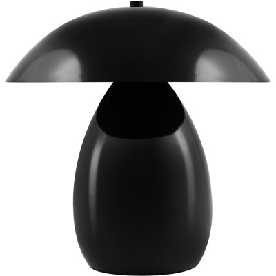 BELIANI Lámpara De Mesa Moderna Con Pantalla De Hierro Una Luz 30 Cm Forma De Seta Negro Sigi BELIANI Lámpara De Mesa Moderna Con Pantalla De Hierro Una Luz 30 Cm Forma De Seta Negro Sigi