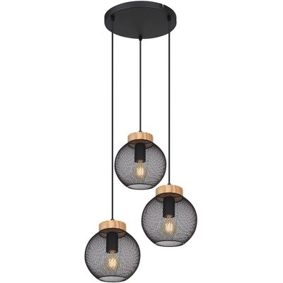 Lámpara colgante Globo Pablo - Negro - Metal - 44cm - E27 - Iluminación Suspendida Lámpara colgante Globo Pablo - Negro - Metal - 44cm - E27 - Iluminación Suspendida