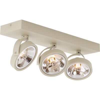 Luz de Techo Moderna Beige QAZQA con 3 Focos G9 Ajustables - Diseño Moderno Luz de Techo Moderna Beige QAZQA con 3 Focos G9 Ajustables - Diseño Moderno