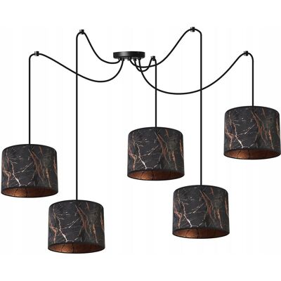 OEM Lámpara De Techo Colgante, Pantalla Con Estampado De Araña, Cobre OEM Lámpara De Techo Colgante, Pantalla Con Estampado De Araña, Cobre