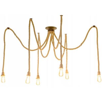 Lámpara Colgante Beige Spider Rope de Toolight - Lámpara de suspensión Lámpara Colgante Beige Spider Rope de Toolight - Lámpara de suspensión