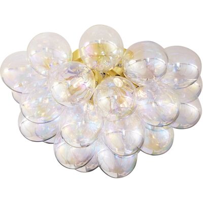 Lámpara de techo Qazqa oro con cristal arcoíris - Uvas Lámpara de techo Qazqa oro con cristal arcoíris - Uvas
