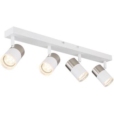 Foco de Techo Rectangular en Metal Blanco de GLOBO - 4xGU10, Ajustable, 25W Foco de Techo Rectangular en Metal Blanco de GLOBO - 4xGU10, Ajustable, 25W