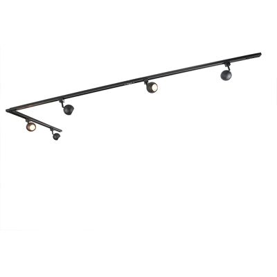 Qazqa Moderno Sistema De Iluminación De Riel Inteligente Monofásico Con 5 Gu10 Wifi Negros - Iconic Gissi Acero /aluminio Alargada Adecuado Para Led Max. 5 X 4.8 Watt Qazqa Moderno Sistema De Iluminación De Riel Inteligente Monofásico Con 5 Gu10 Wifi Negros - Iconic Gissi Acero /aluminio Alargada Adecuado Para Led Max. 5 X 4.8 Watt